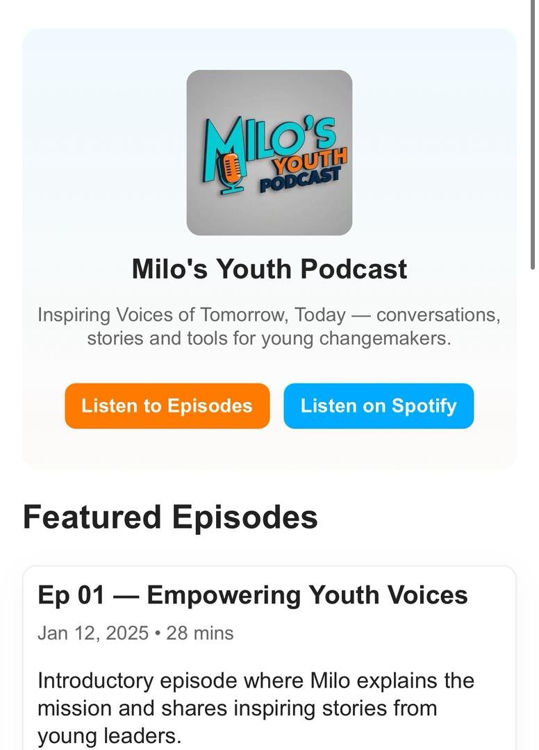 Milos Youth Podcast